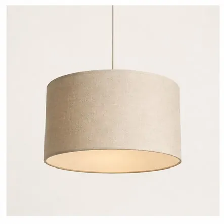 Linen Pendant Shade — Brass